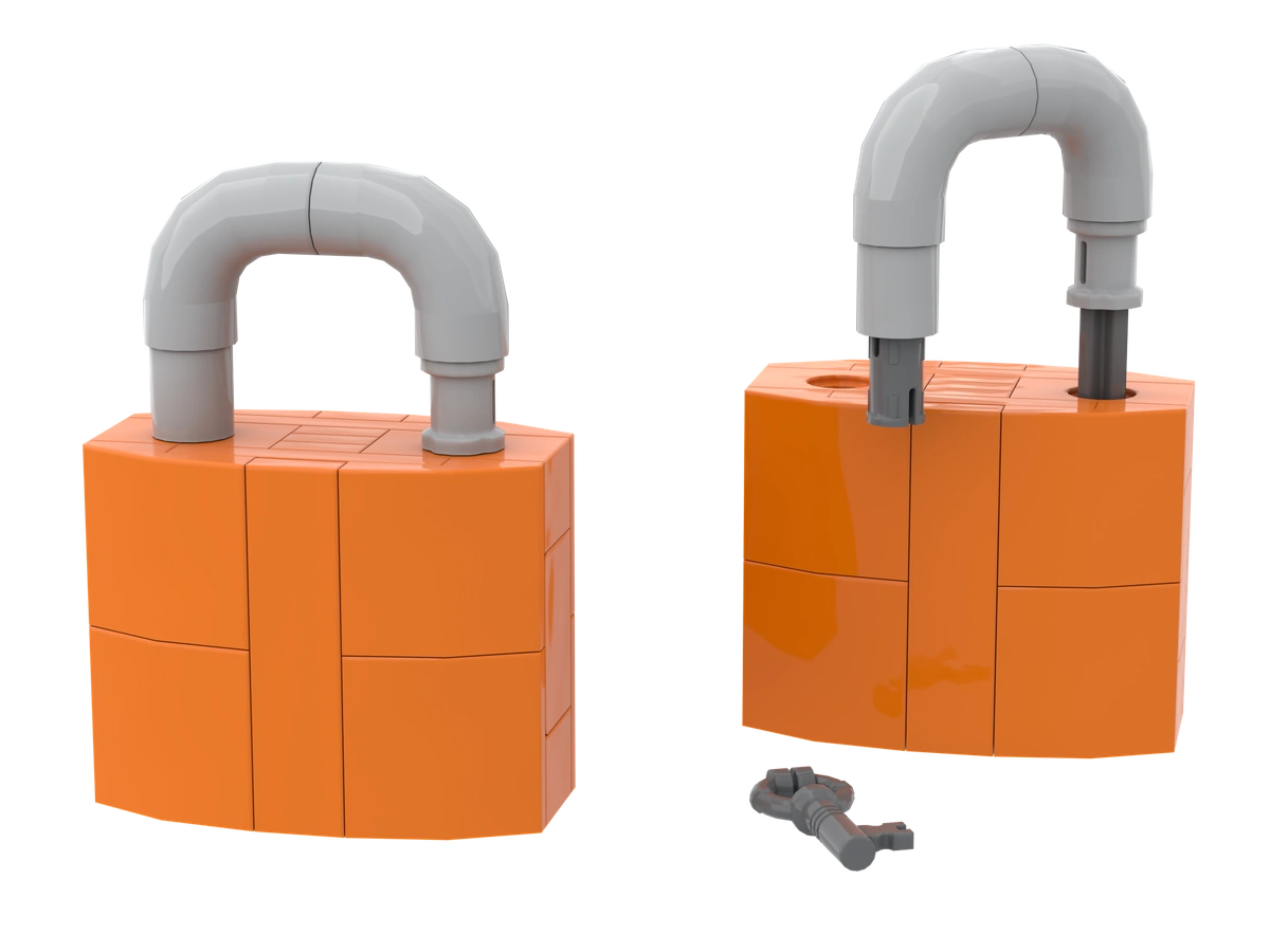 Veiligheid hangsloten van LEGO® als promotioneel geschenk op maat